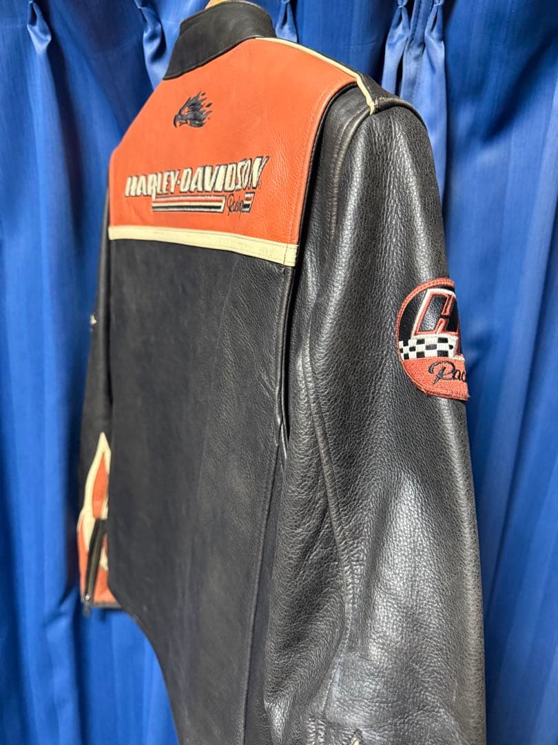 レア 廃盤 ハーレーダビッドソン レーシング 本革 レザージャケット Mサイズ