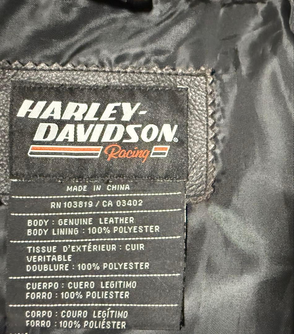 レア 廃盤 ハーレーダビッドソン レーシング 本革 レザージャケット Mサイズ