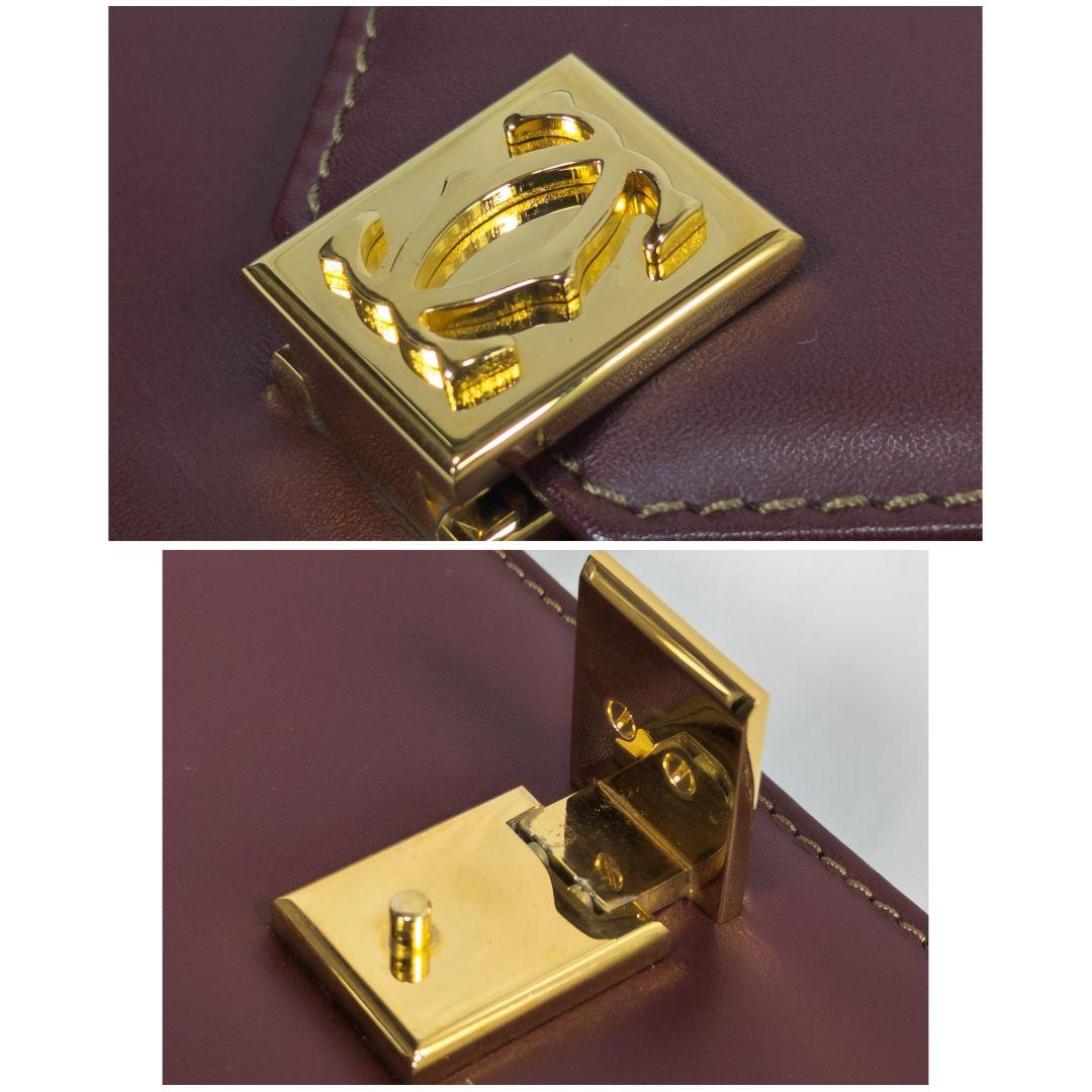 【極美品】 カルティエ マストラ ショルダーバッグ 三角フラップ 保存袋付き