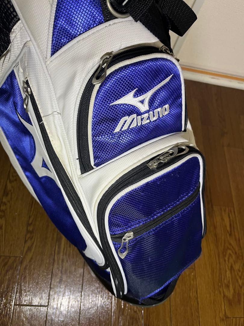 Mizuno ゴルフキャディバッグ ホワイト/ブルー