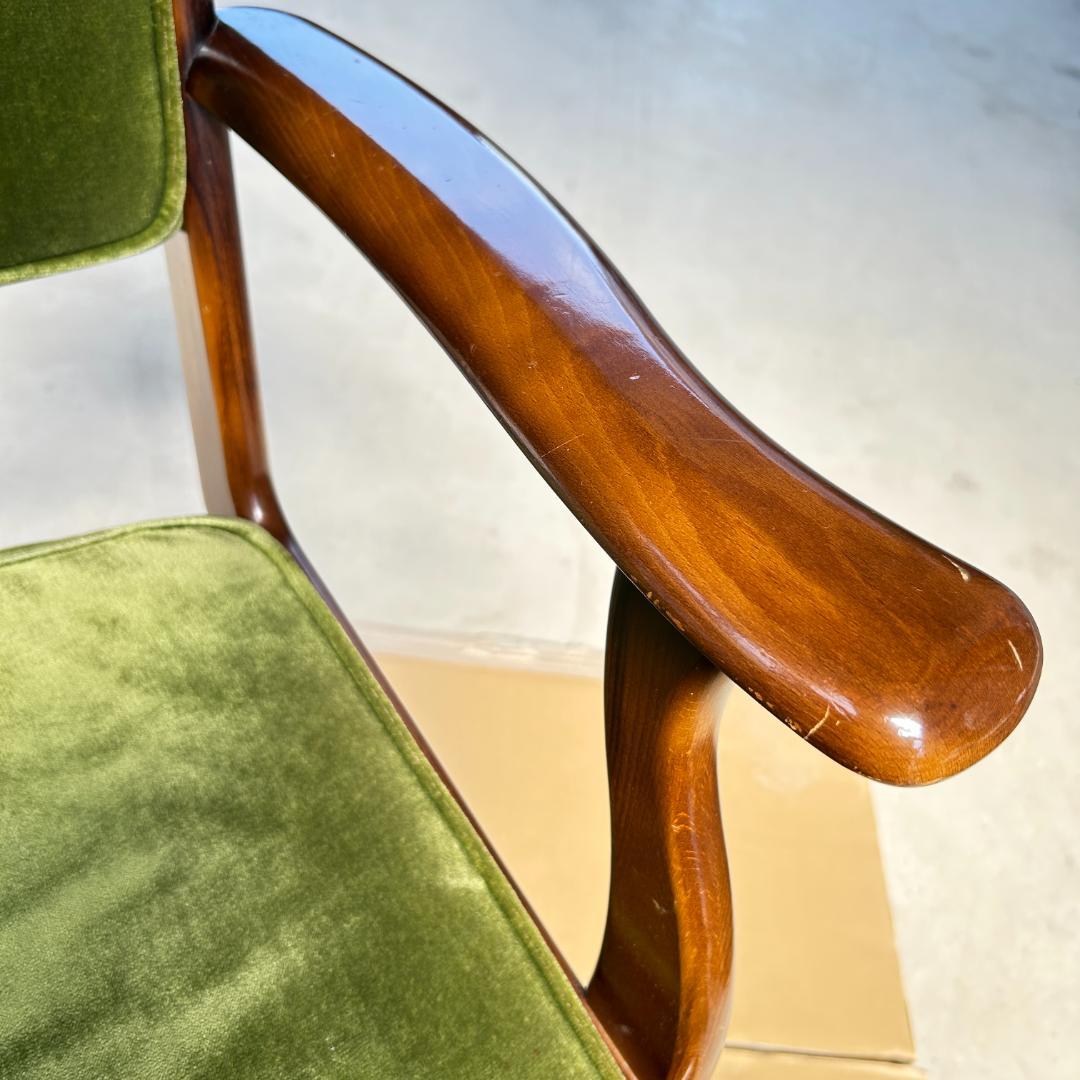 karimoku オールドカリモク コロニアル デスクチェア モケットグリーン