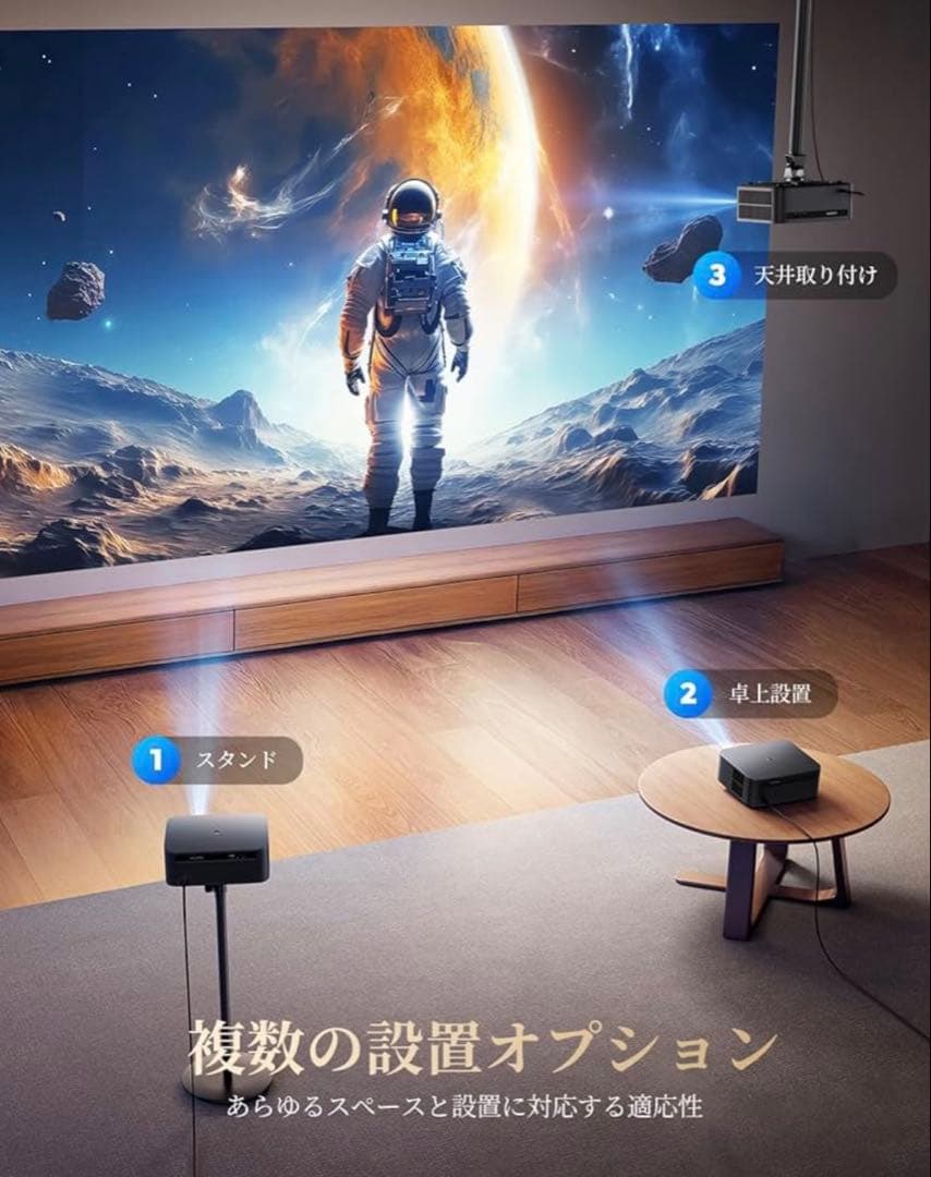 公式Google TVプロジェクター 4K 自動フォーカス＆自動台形補正