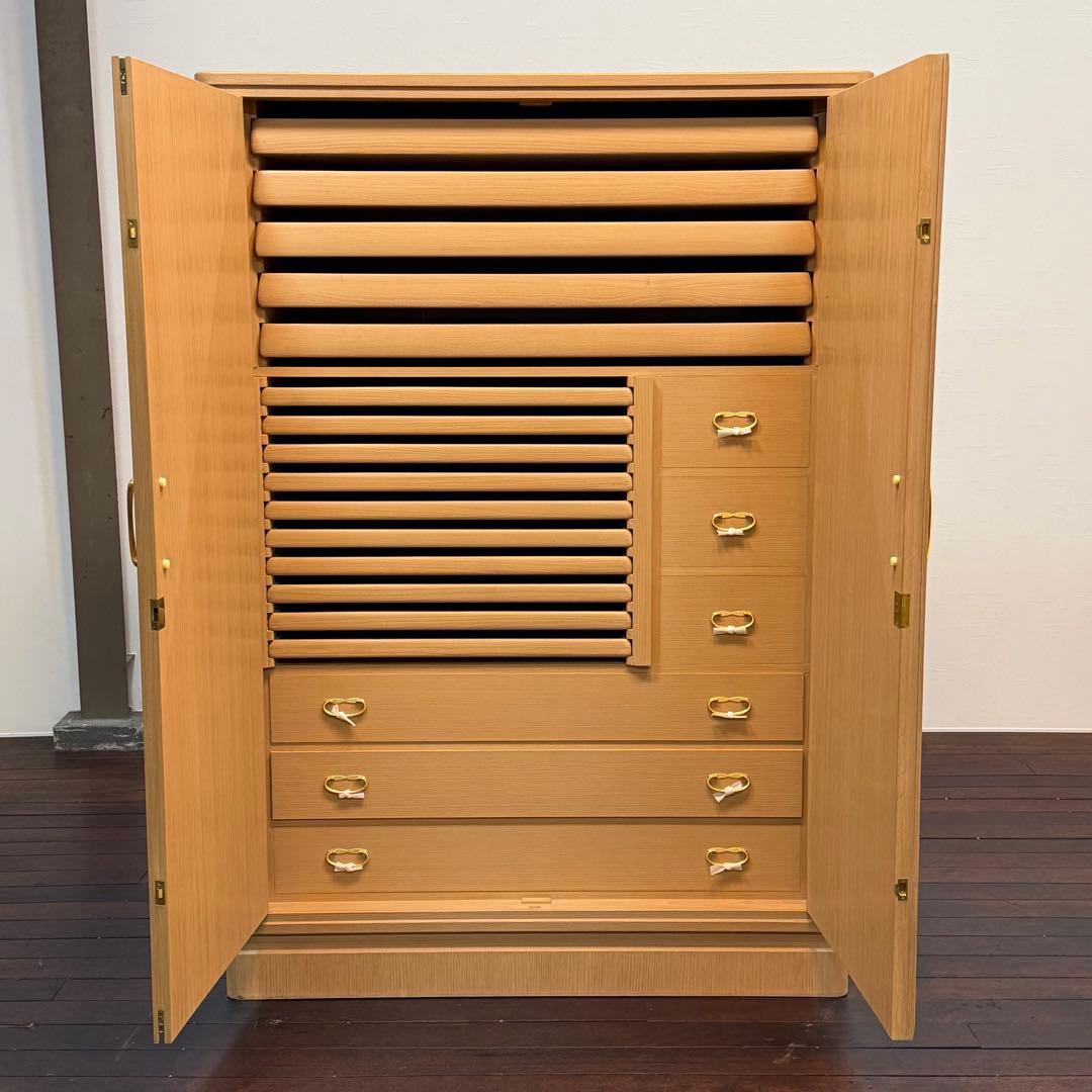 H112K19 伝統工芸 紀州箪笥 鍵付き 総桐箪笥 無垢材