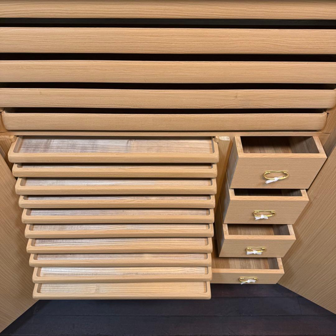 H112K19 伝統工芸 紀州箪笥 鍵付き 総桐箪笥 無垢材