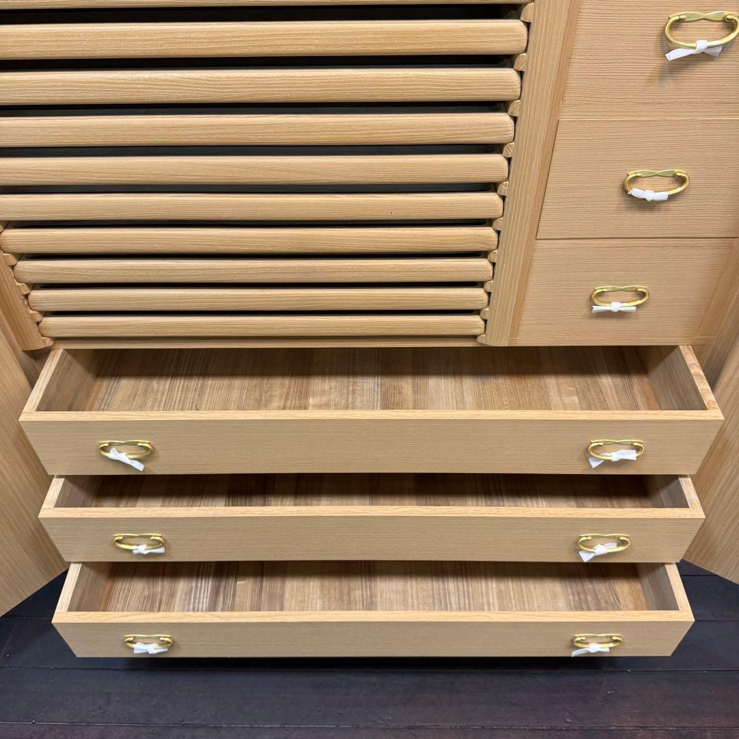 H112K19 伝統工芸 紀州箪笥 鍵付き 総桐箪笥 無垢材