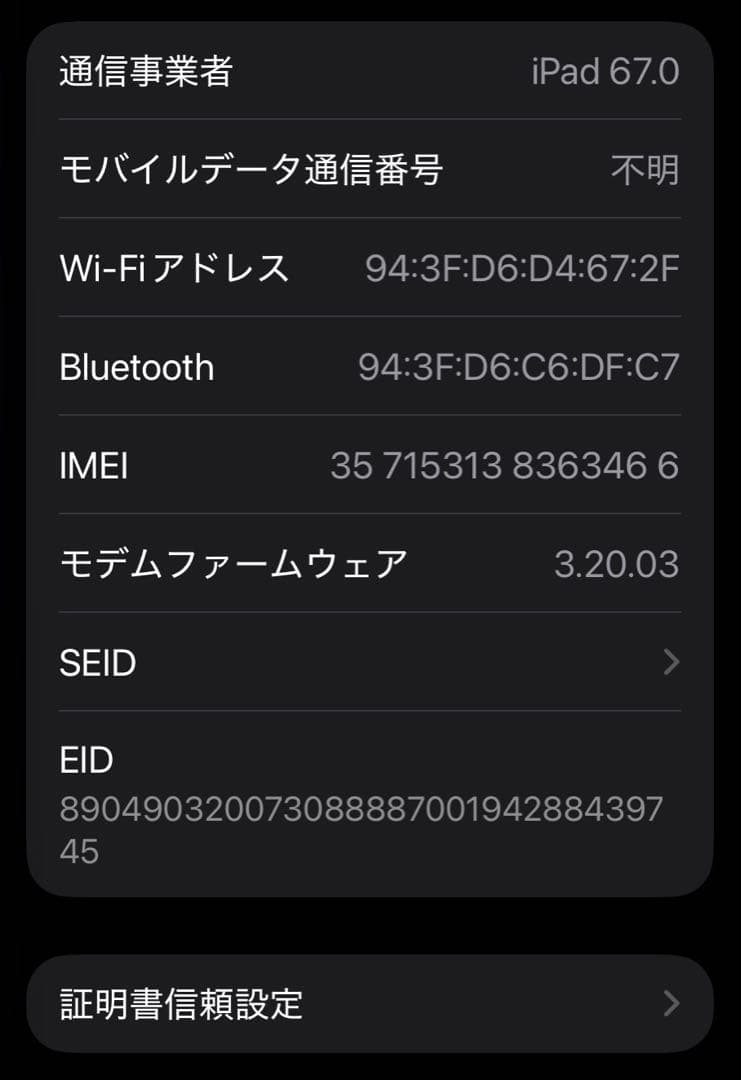 iPad mini A17Pro 128GB cellular 極美品