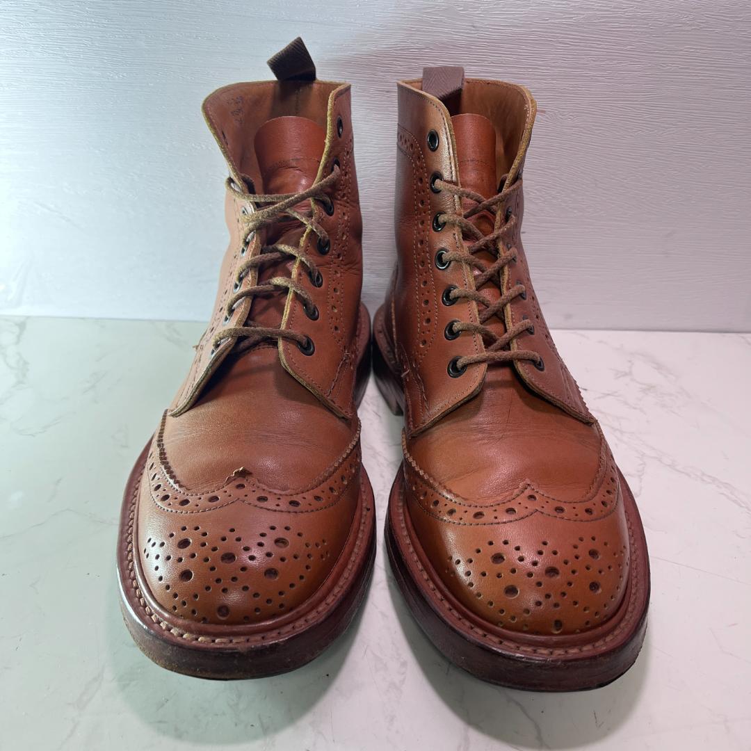 【美品】トリッカーズ M2508 モールトン 7.5 UK 茶 ブーツ