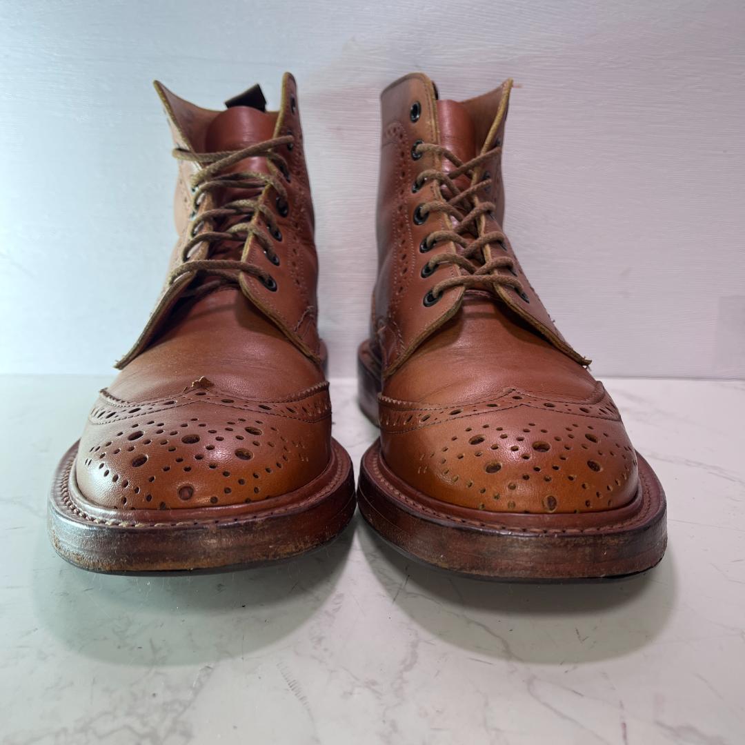 【美品】トリッカーズ M2508 モールトン 7.5 UK 茶 ブーツ