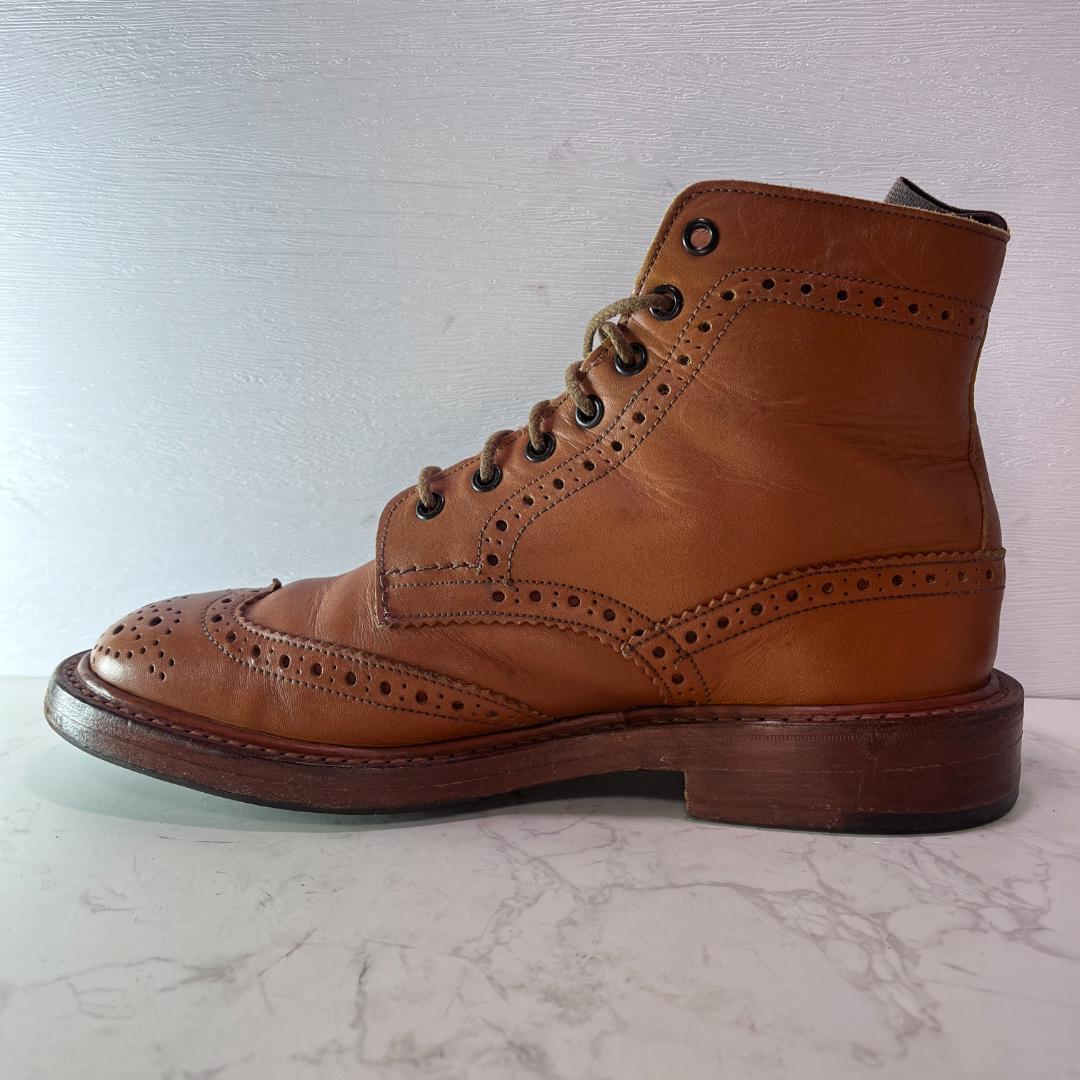 【美品】トリッカーズ M2508 モールトン 7.5 UK 茶 ブーツ