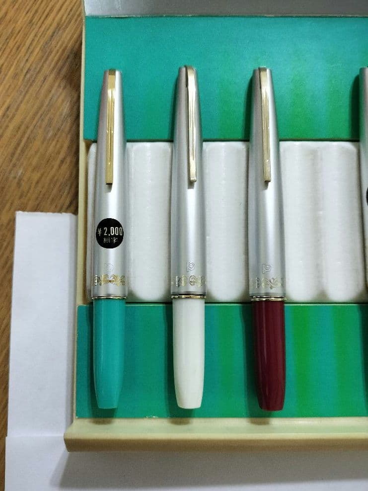 【未使用品】昭和　レトロ　プラチナ万年筆 3本セット 14金ペン先