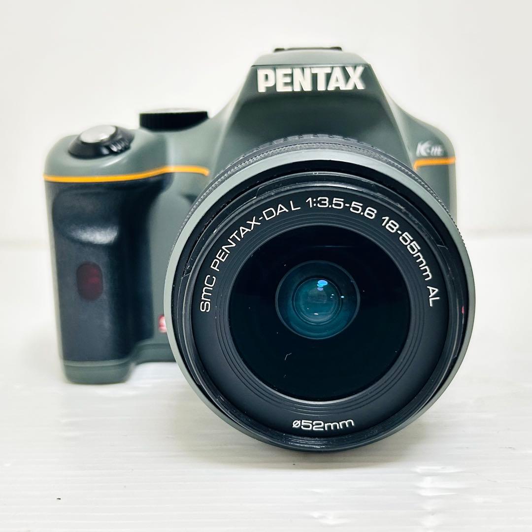 希少 PENTAX デジタル一眼レフカメラ K-m 限定オリーブ 標準レンズ付き