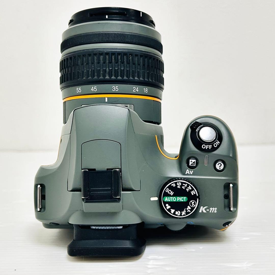 希少 PENTAX デジタル一眼レフカメラ K-m 限定オリーブ 標準レンズ付き