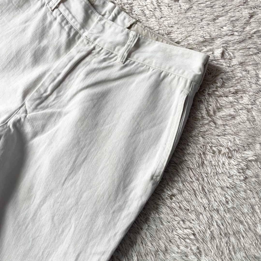 美品 45R おこめチノのシャルロットパンツ 3 ホワイト