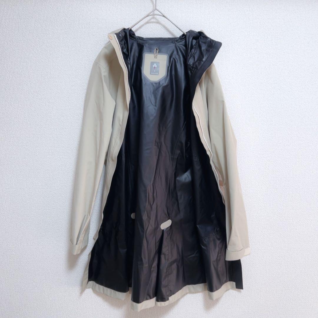 美品　モンベル　mont-bell ランブラーレインコート　アイボリー　収納袋