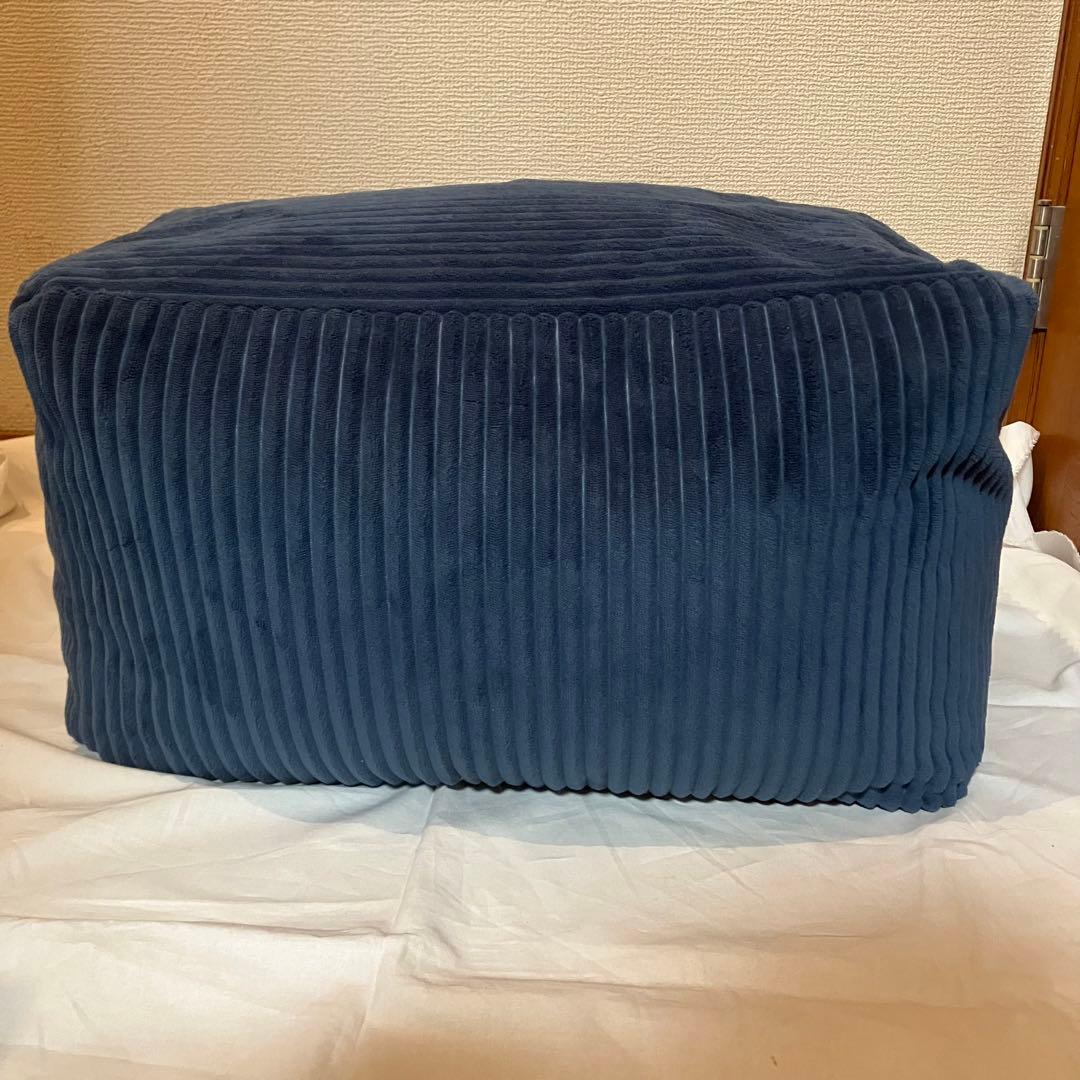 【綺麗】LOOSY ビーズオットマン ネイビー