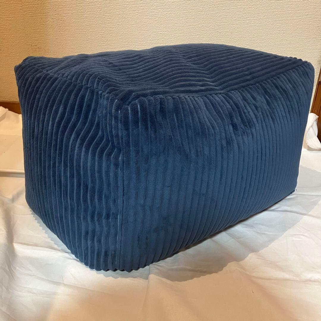 【綺麗】LOOSY ビーズオットマン ネイビー