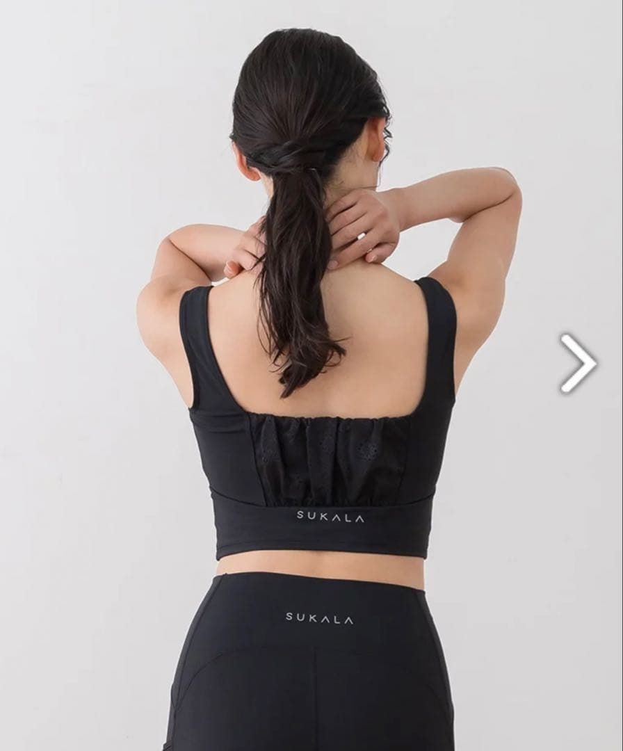 【サイズ完売品】【新品未使用】SUKALA フラワーレースブラトップ　黒　M