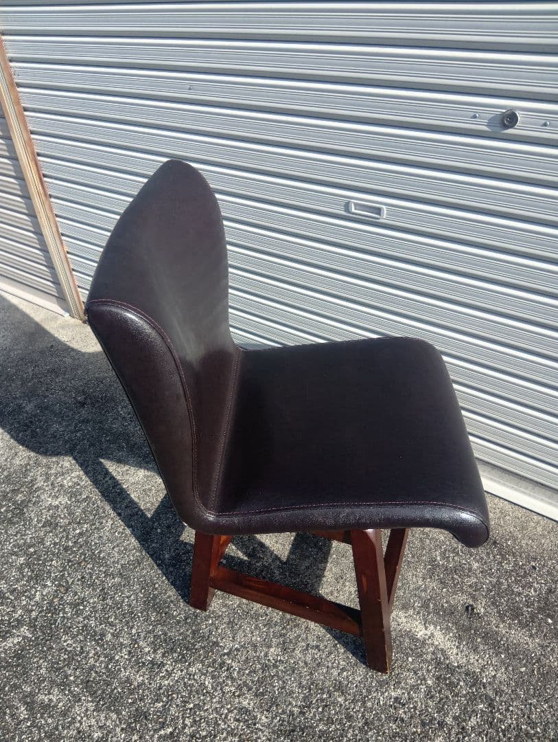 ヴィンテージ MORISHIGE PUレザー アンティーク回転チェア①