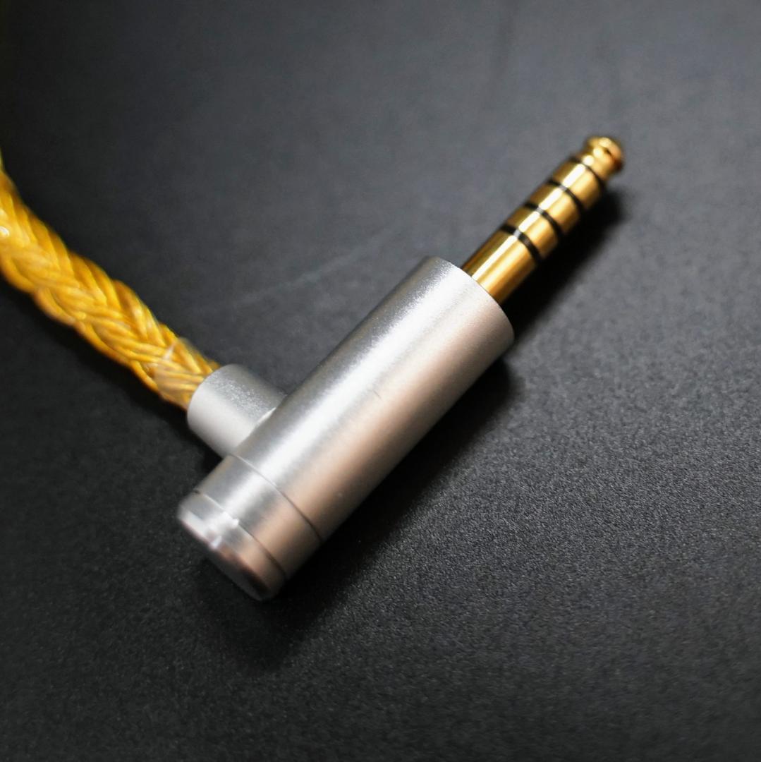 超希少!16芯 金メッキリケーブル mmcx/4.4mm L字（シルバー）