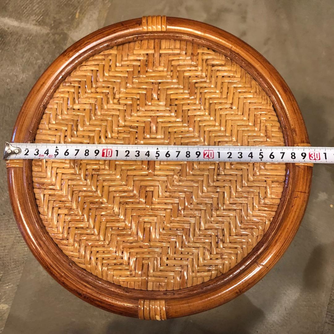 【ラタン】 円形スツール 椅子　腰掛け　ラタンチェアー　アジアン雑貨