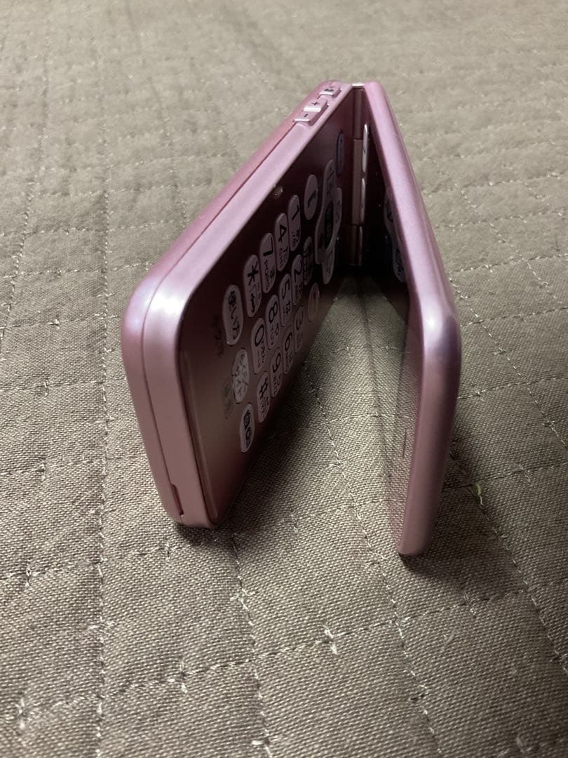 ピンク 折りたたみ式携帯電話 本体 充電器付き