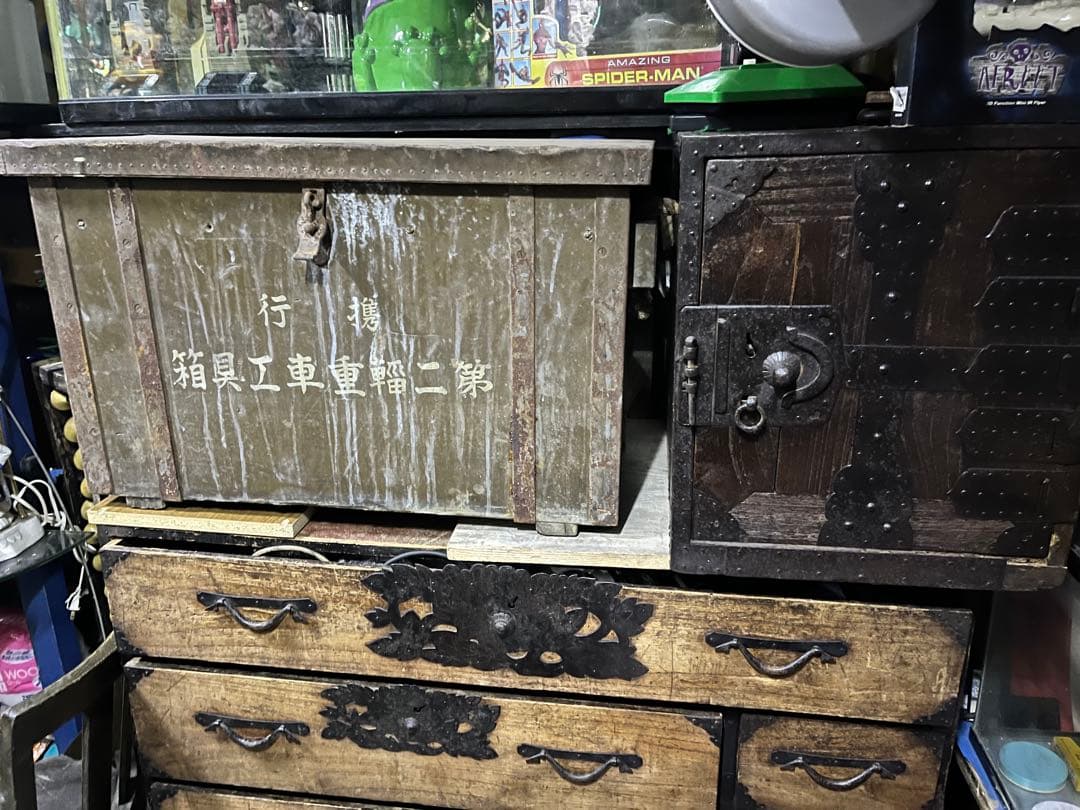 日本軍道具箱 陸軍省携行箱 日本軍車輌用工具箱 携行第二輜重車工具箱 ミリタリ