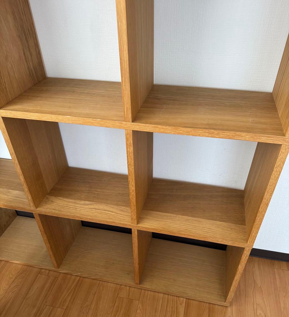 MUJI 無印良品 スタッキングシェルフセット ３段×３列 オーク材 本棚