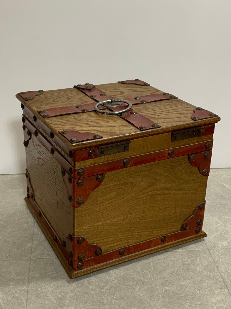 サンワインテリア 木製トランクBOX アンティーク 小物入 裁縫箱 コレクション