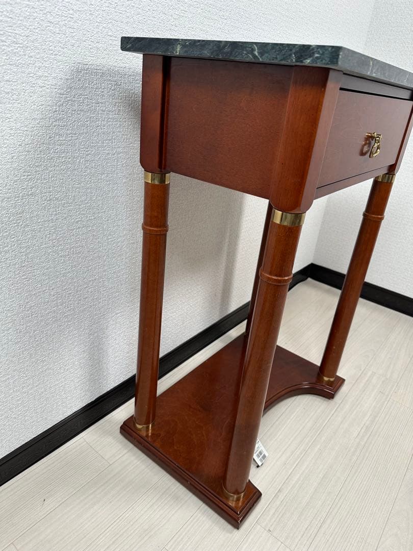 展示品 イトキン社 マーブルトップテーブル 大理石 サイドテーブル ※i1※