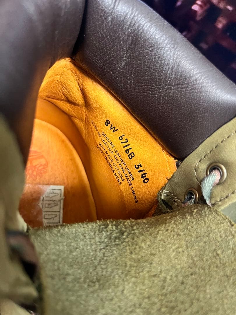 Timberland オリーブグリーン ハイカットブーツ