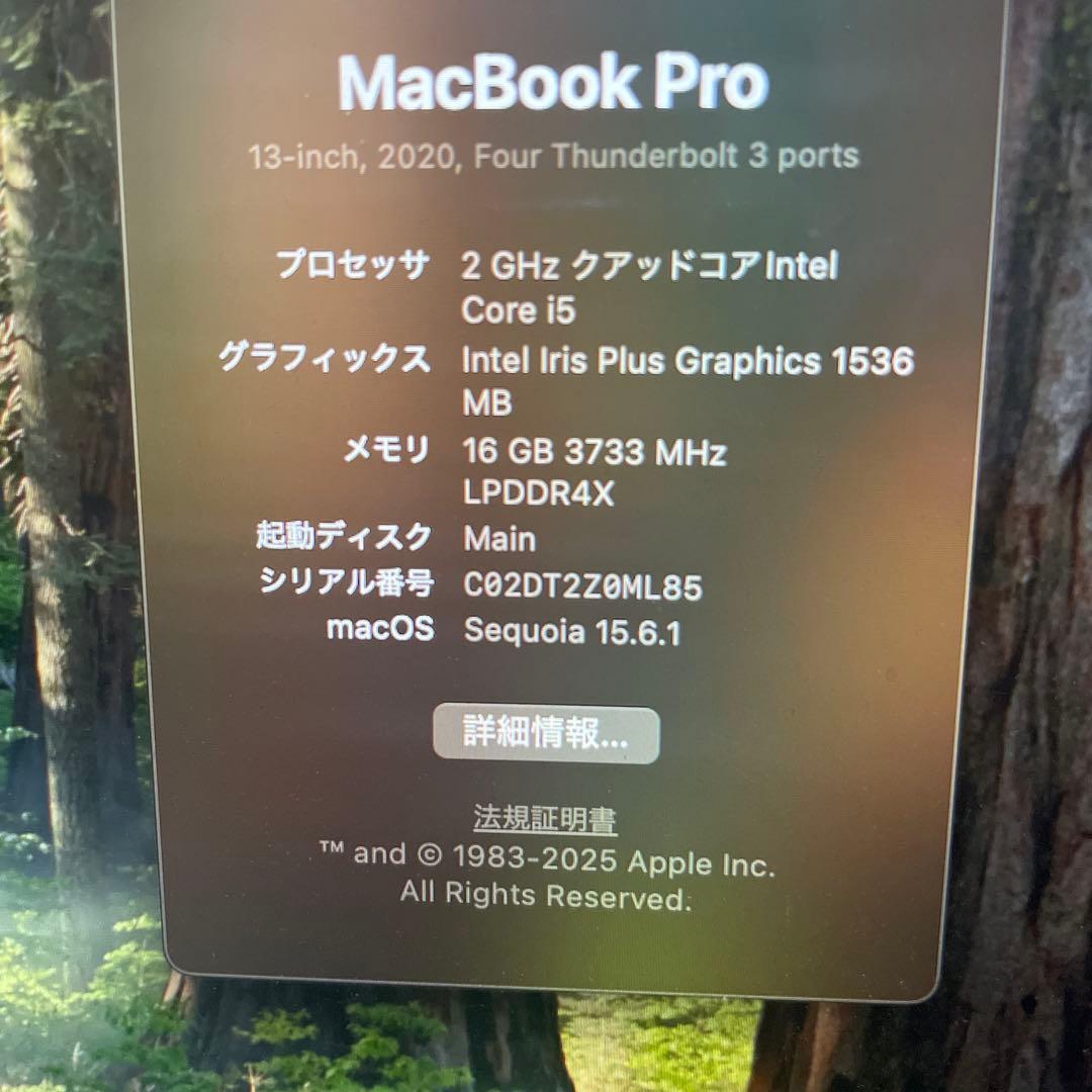 Apple MacBook Pro 13インチ（2020 / Intel版）