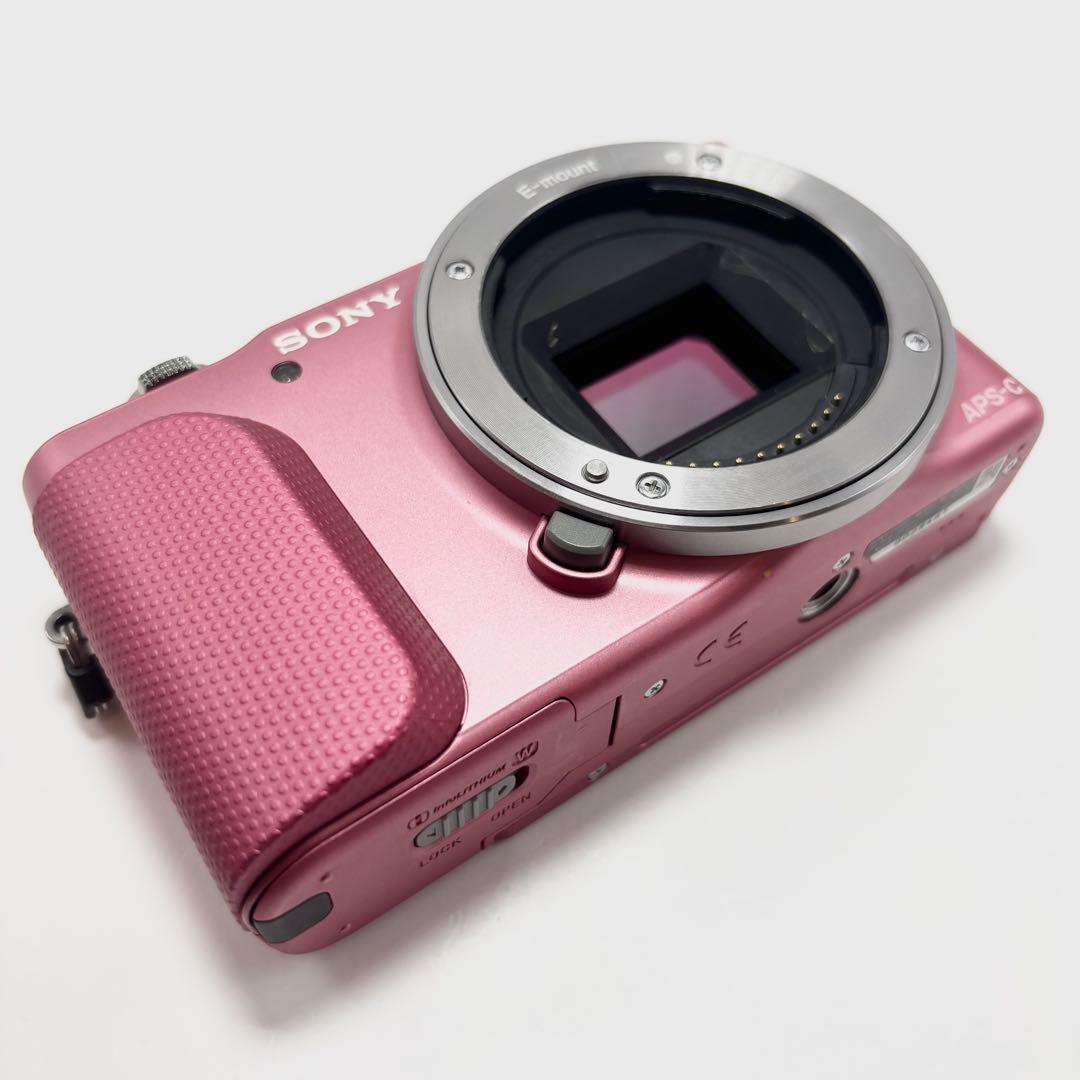 【週末限定値下げ】 SONY α NEX-3N ピンク ボディ ジャンク品
