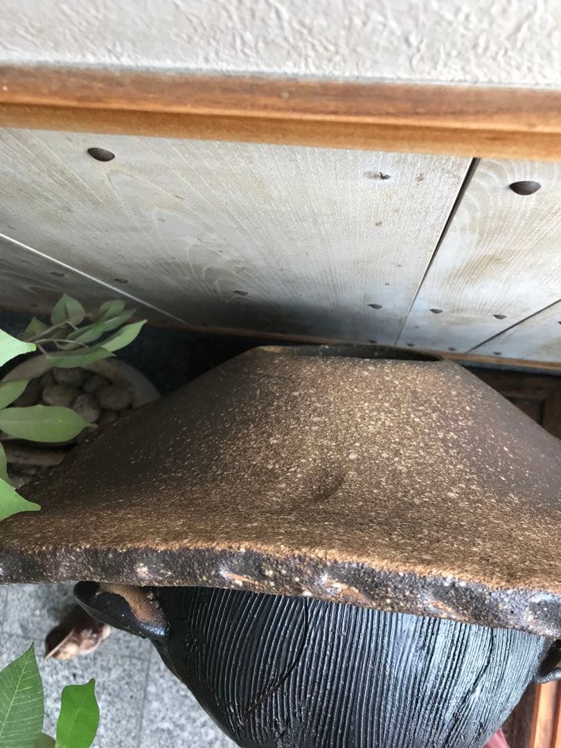 信楽焼　たぬき　狸　置物　レトロ　アンティーク　商売繁盛