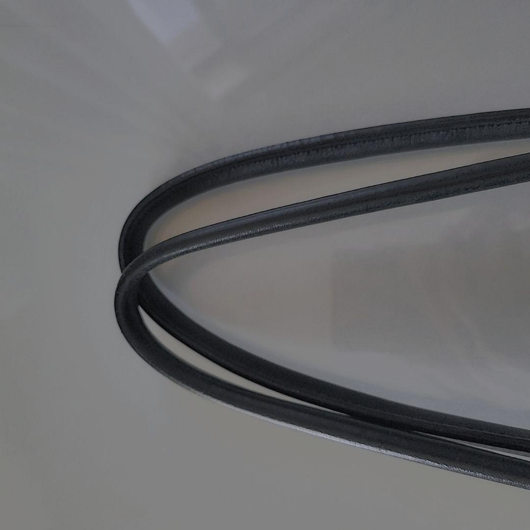 BALENCIAGA ブラック ダブルポケット レザー ショルダーバッグ