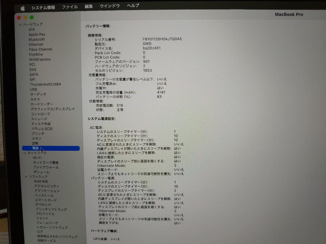 訳アリ Macbook Pro A2251 メモリ 16GB/SSD 1TB