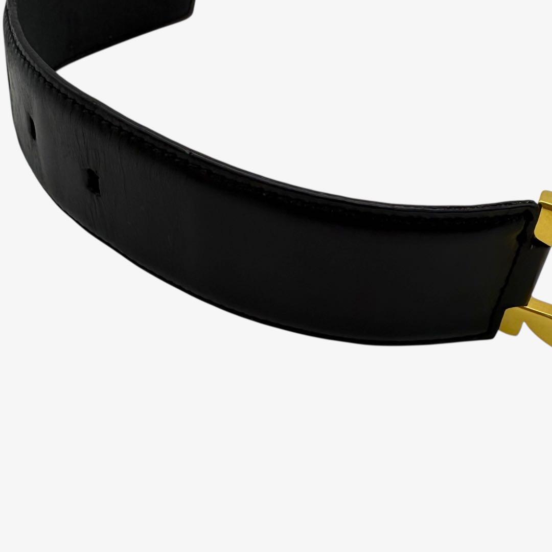 【美品】サルヴァトーレ　フェラガモ ベルト　ガンチーニ レザー ブラック