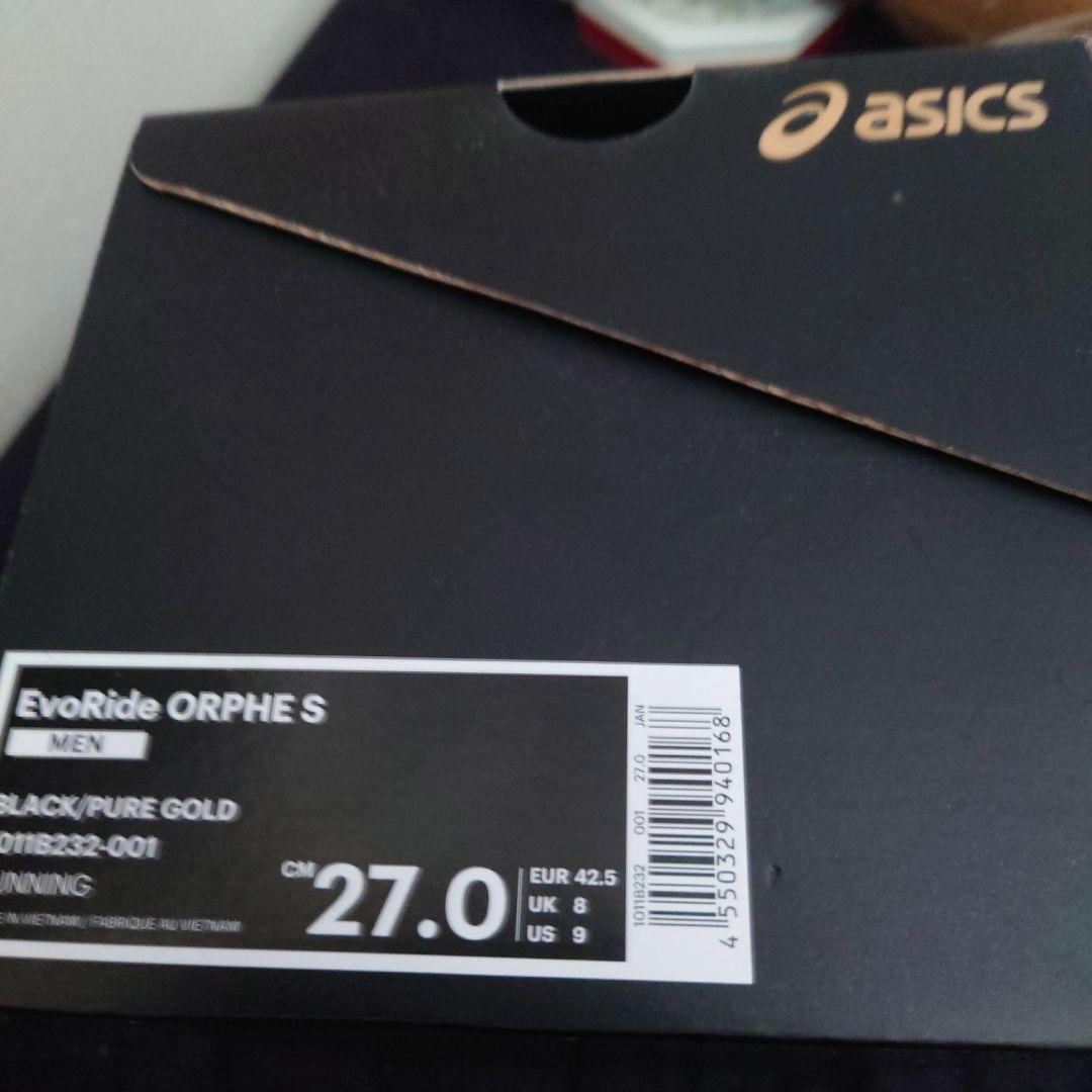 asics EvoRide ORPHE S メンズ ブラック/ピュアゴールド✨