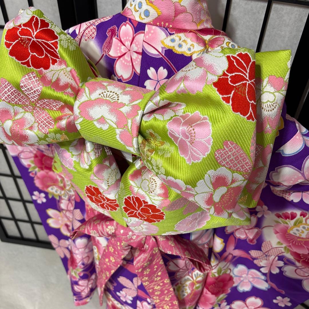 七五三　着物セット　7歳　ブランド乙葉　紫色　美品　フルセット