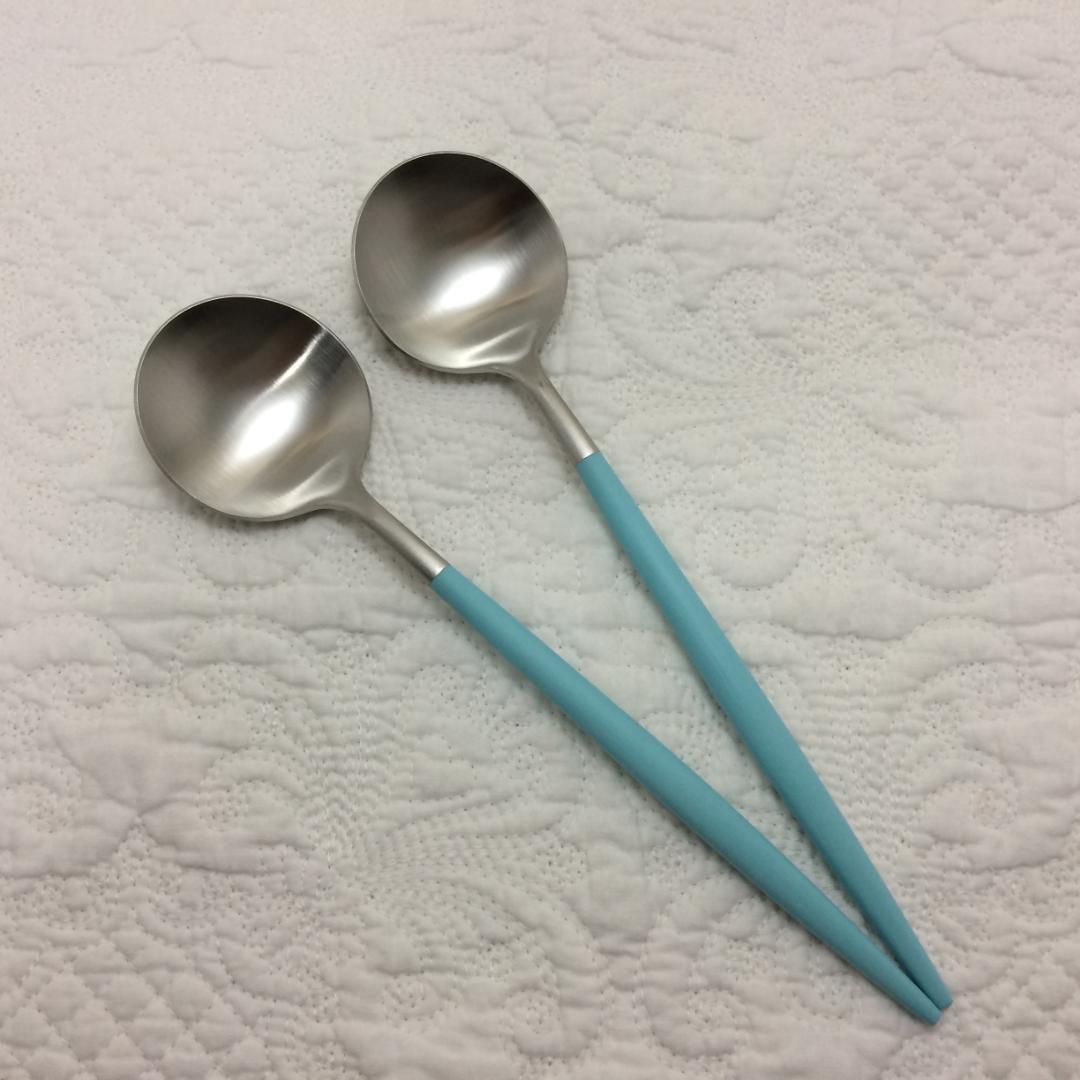 正規品　クチポール　GOA　ターコイズ＆シルバー　ディナー　３種×各２　計６本
