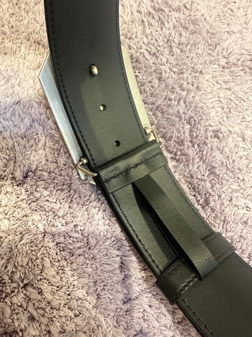 9/9まで値下げ【美品】MIU MIU ミュウミュウ レザーベルト シルバー金具