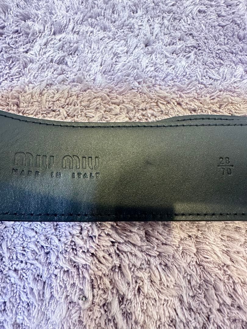 9/9まで値下げ【美品】MIU MIU ミュウミュウ レザーベルト シルバー金具