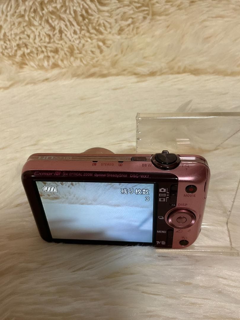 【簡易動作確認済】 SONY DSC-WX7 ピンク デジタルカメラ コンデジ