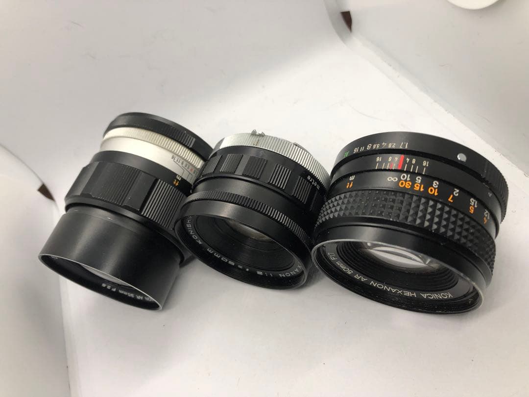 KONICA HEXANON 単焦点レンズ 3個 まとめて 動作未確認 ジャンク