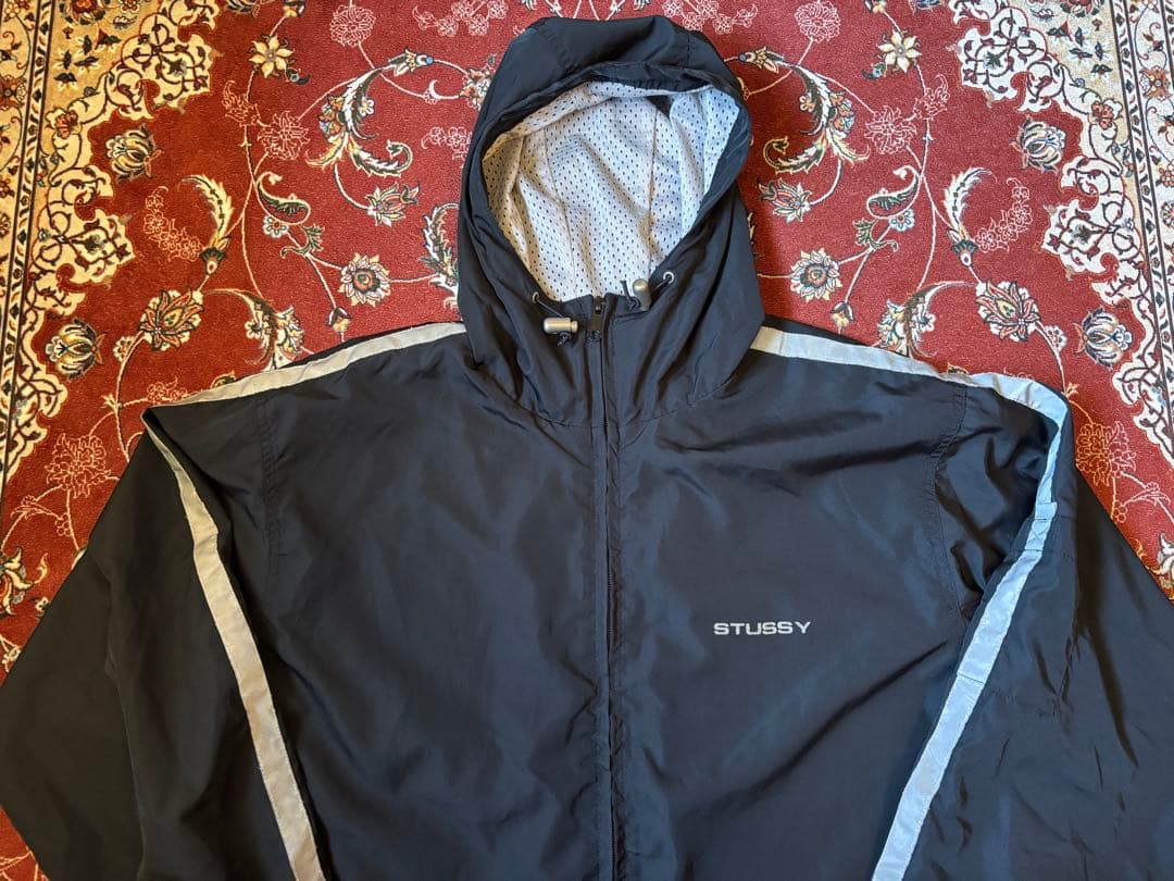 90s old stussy ナイロンフルジップパーカー　ブルゾン