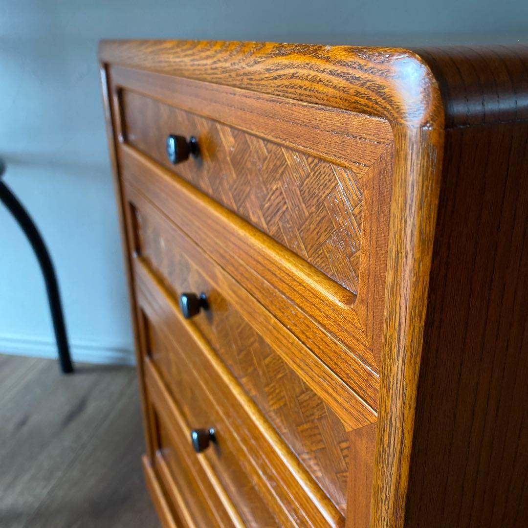 民芸家具　あじろ民芸　ミニチェスト　４段　木製　日本製