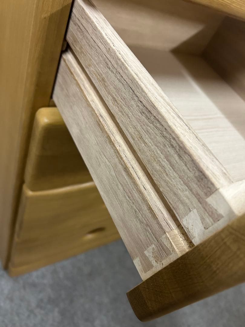 新品 ファックス台 電話台 チェスト５段 A4収納 整理箱 光製作所 天然杢