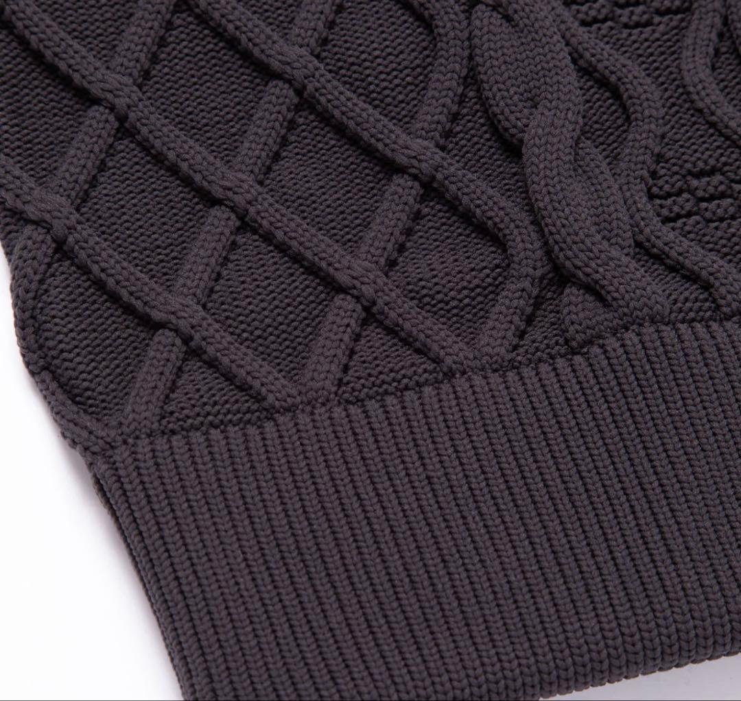 新品未使用【デヴァローゴルフ】ケーブル タートルネックセーター（M）