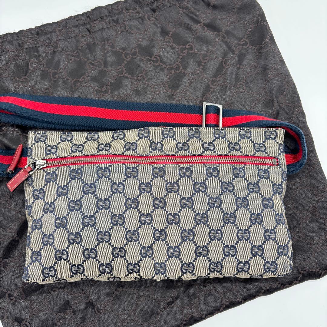 美品 ✨ GUCCI シェリーライン ボディバック ウエストポーチ