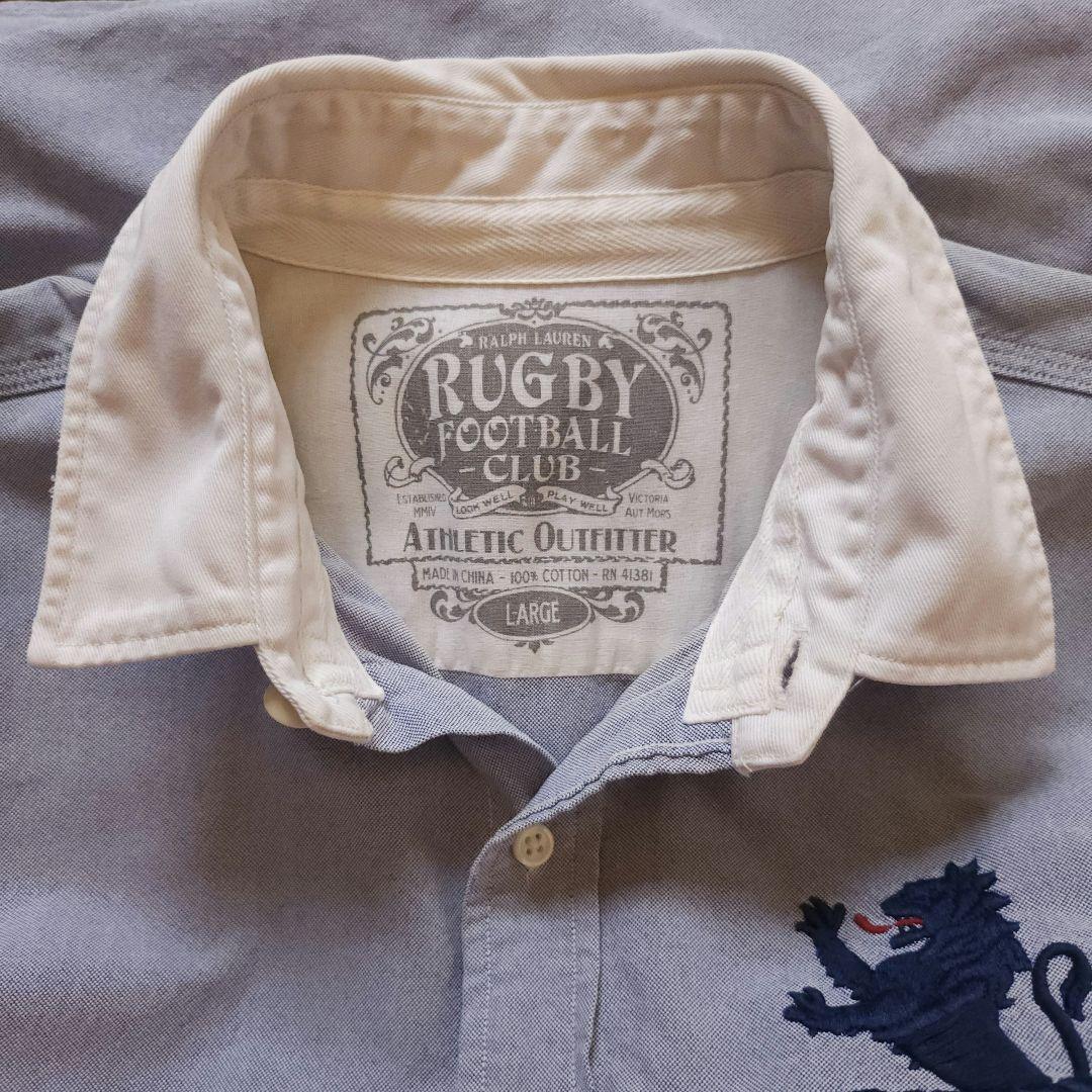 ラルフローレン　Ｌ　ラガーシャツ　ラグビーフットボールクラブ　古着
