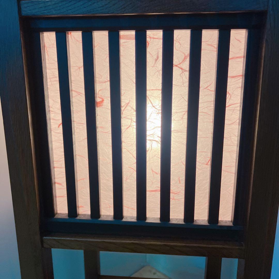 行灯　木製電気スタンド　フロアランプ　和室　和モダン